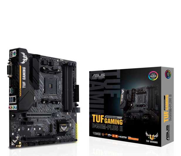 ASUS Płyta główna TUF B450M-PLUS II AM4 4DDR4 DVI/HDMI uATX TUF GAMING B450M-PLUS II - 614647 - zdjęcie